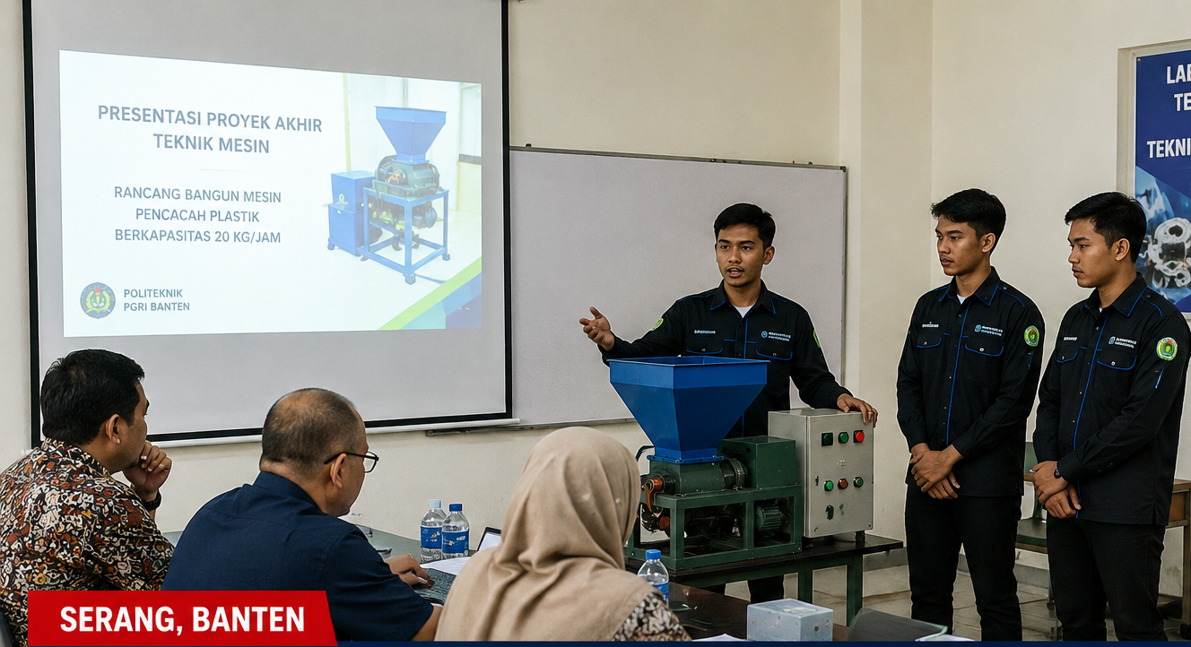 POLITEKNIK PGRI BANTEN GELAR SIDANG TUGAS AKHIR MAHASISWA, TAMPILKAN INOVASI DI BIDANG TEKNIK MESIN DAN TEKNIK ELEKTRONIKA